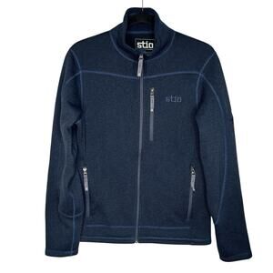 Stio Wilcox Fleece Knit Full Zip Jacket Gorpcore Mens Small Outdoor Hiking Camp